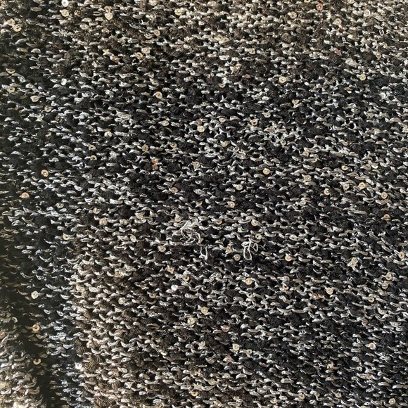 Apt 9 Black Gray Sparkle Sequins Layered Sweater - Picture 3 of 7
